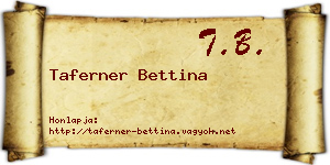 Taferner Bettina névjegykártya